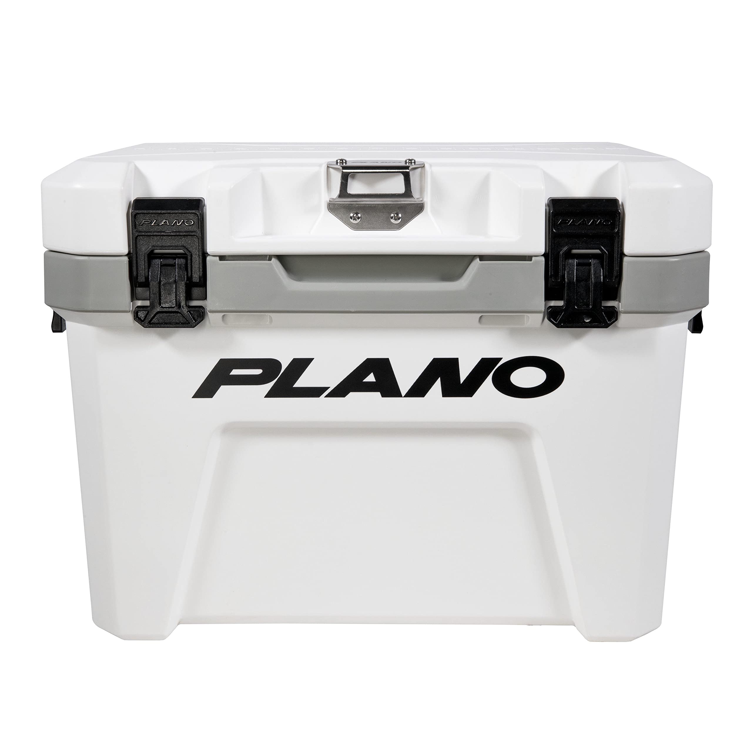 Plano Frost 21-Quart Hard Cooler, Includes Dry Basket, Small, White and Black, Durable, Insulated Ice Chest for Camping, Fishing, and Tailgating