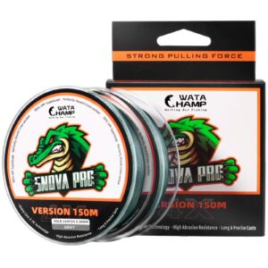 watachamp snova pro braided fishing line 6lb-100lb incredible superline abrasion resistant braided lines super strong high performance (2 spools for 164 yards package)