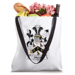 Tallis Coat of Arms - Family Crest Tote Bag