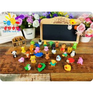 Animal Erasers Desk Pet 40 Pack 3D Animal Erasers for Kids Cute Fun Puzzle Erasers for Students School Supplies Prize Gifts Party Favors