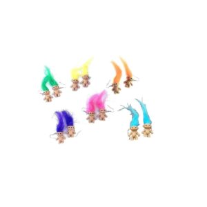 6pairs funny ugly doll dangle earring cool nostalgic colorful hair resin babies drop earring exaggerated cartoons baby creative dangling earrings punk handmade jewelry set for women girls