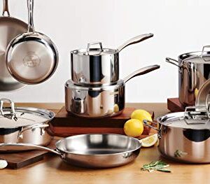 Tramontina Cookware Set Tri-Ply Clad Stainless Steel 14-Piece 80116/045DS