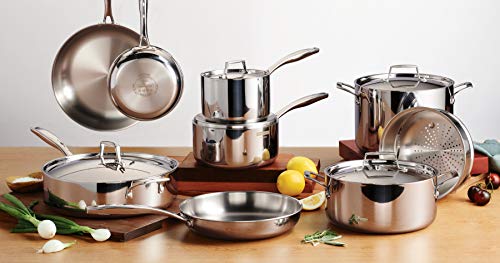 Tramontina Cookware Set Tri-Ply Clad Stainless Steel 14-Piece 80116/045DS