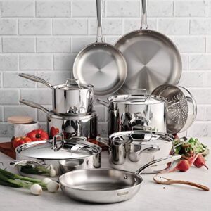 Tramontina Cookware Set Tri-Ply Clad Stainless Steel 14-Piece 80116/045DS