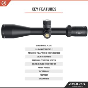 Athlon Optics 214113: Helos BTR Gen2 6-24X56 Riflescope Aplr6 Ffp Ir Moa Reticle