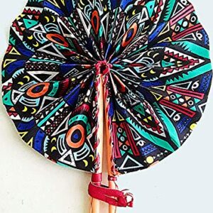 African Fabric Handfans