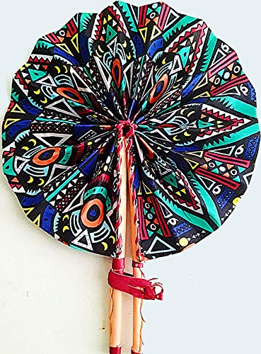 African Fabric Handfans