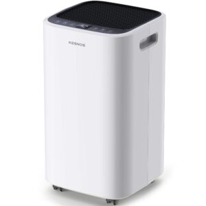 Kesnos 2500 Sq. Ft Dehumidifier for Home with Drain Hose and 0.6 Gallon Water Tank - Intelligent Touch Control and Low Noise, 24 Hr Timer Ideal for Basements, Bedrooms, Bathrooms, and Laundry Rooms