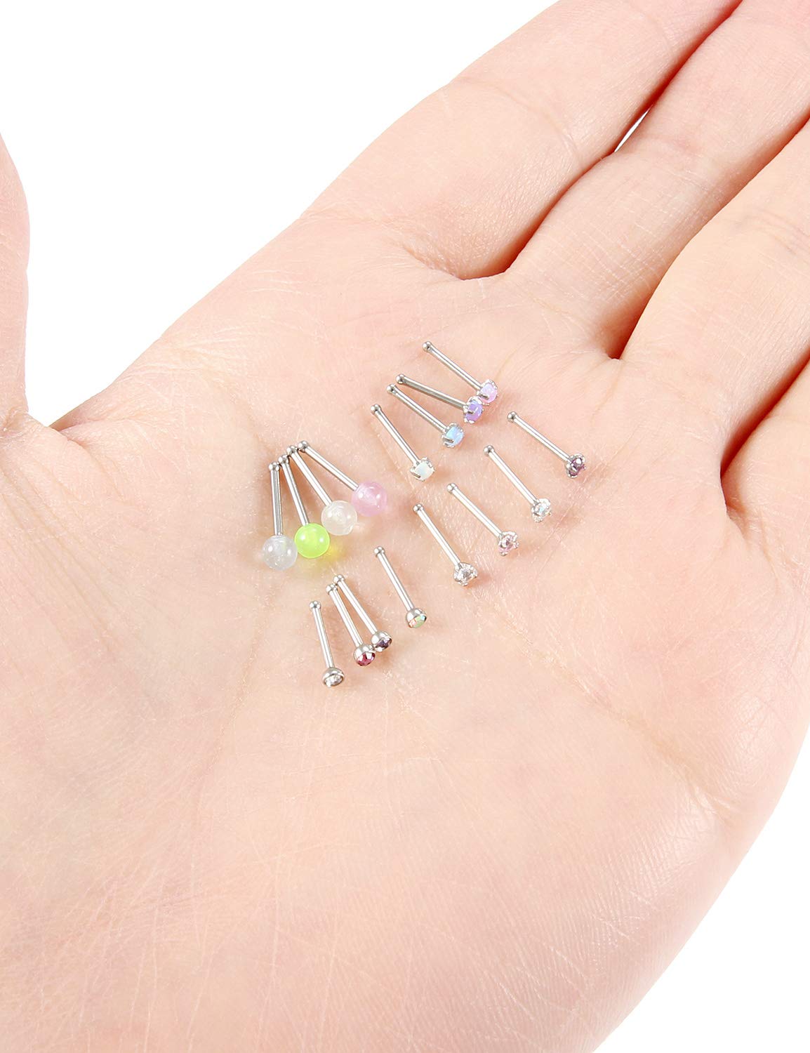 Goerhsjie Nose Studs Nose Rings Nose Ring Nose Piercings Nose Rings Studs Nose Rings for Women Nose Piercing Jewelry Nose Stud Surgical Steel Nose Ring Nose Piercing Nose Studs for Women Nose Jewelry