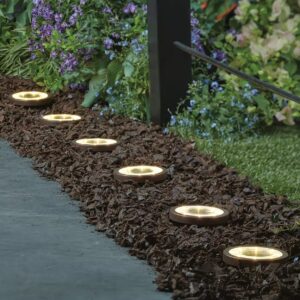 MAKTMOI Member's Mark 6-Piece Oil-Rubbed Bronze LED Solar Disc Lights