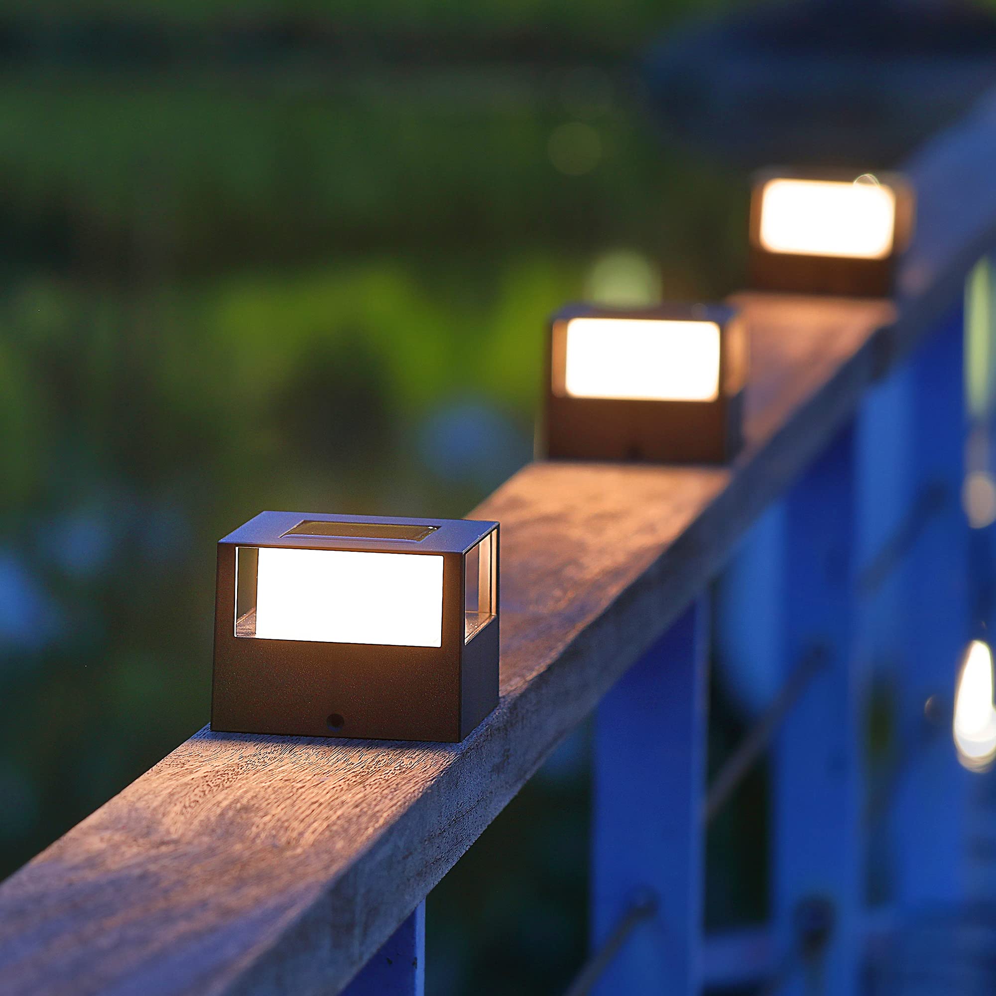 MAGGIFT 6 Pack Solar Post Lights, 20 Lumen Outdoor Warm White High Brightness SMD LED Lighting Solar Powered Cap Light, Fits 4x4, 5x5 or 6x6 Wooden Posts, Waterproof for Yard Fence Deck or Patio