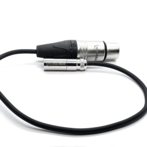 KONDOR BLUE XLR Cable for Set and Studio Audio Recording and Playback (16" Inch, TA4M Mini XLR to XLR, Black)