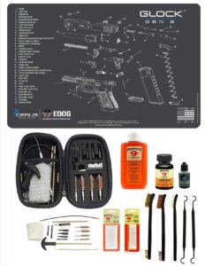 gen 3 gun cleaning kit & accessories compatible with glock gen 3 pistol schenatic cleaning mat for 22.38 9mm .45 hoppes gun oil & solvent clenzoil clp cleaner brush picks & patches