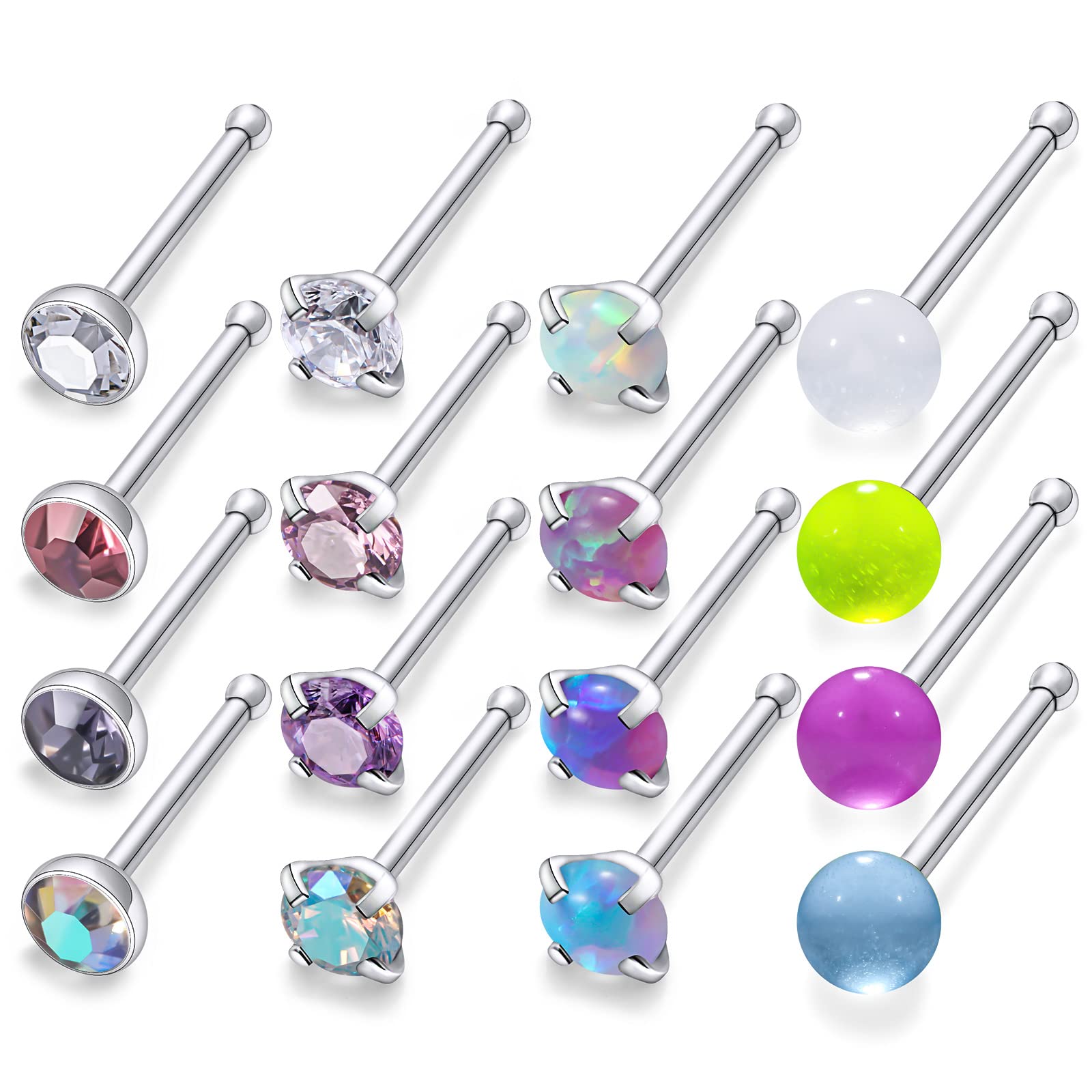 Goerhsjie Nose Studs Nose Rings Nose Ring Nose Piercings Nose Rings Studs Nose Rings for Women Nose Piercing Jewelry Nose Stud Surgical Steel Nose Ring Nose Piercing Nose Studs for Women Nose Jewelry