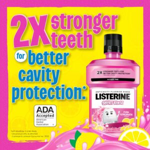 Listerine Smart Rinse Anticavity Fluoride Mouthwash, Pink Lemonade, 16.9 Fl. Oz (Pack of 6)