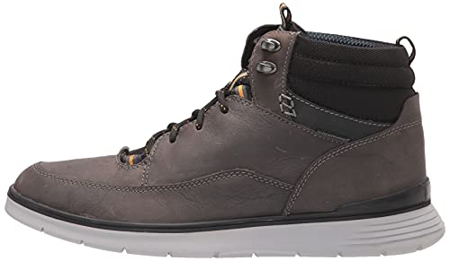 Clarks Men's Braxin Hiker Waterproof Ankle Boot, Grey Leather, 11