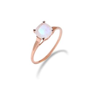 YoTreasure 1.88 Cts Rainbow Moonstone Solid 10k Rose Gold Ring Jewelry