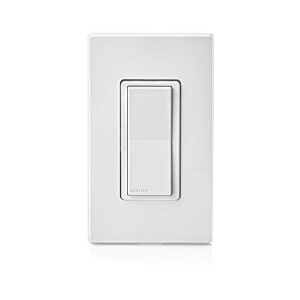 Leviton Decora Smart Switch, Wi-Fi 2nd Gen, Neutral Wire Required, Works with Matter, My Leviton, Alexa, Google Assistant, Apple Home/Siri & Wired or Wire-Free 3-Way, D215S-2RW, White