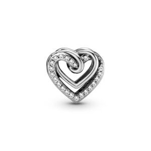 PANDORA Sparkling Entwined Hearts Charm