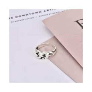 Mr.S Shop Vintage Silver Color Metal Opening Rings for Women New Simple Personality Adjustable Ring Jewelry