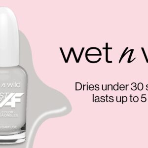 wet n wild Fast Dry AF Nail Polish Color, Baby Blue Sin-derella | Quick Drying - 40 Seconds | Long Lasting - 5 Days, Shine