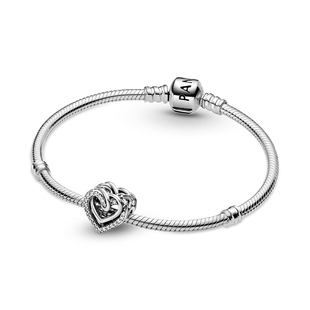 PANDORA Sparkling Entwined Hearts Charm