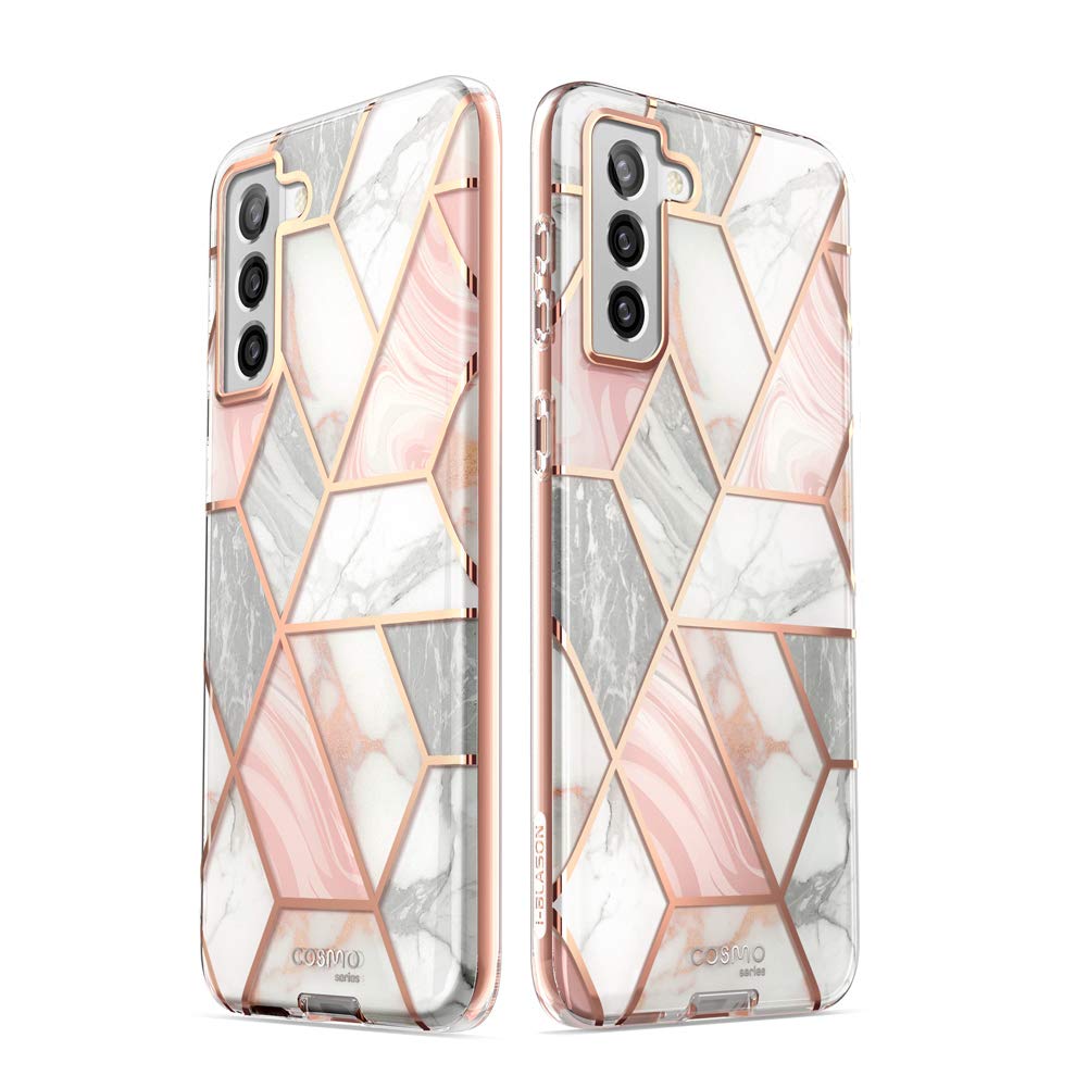 i-Blason Cosmo Series for Samsung Galaxy S21 Plus 5G Case, Slim Stylish Protective Case Without Built-in Screen Protector (Marble)