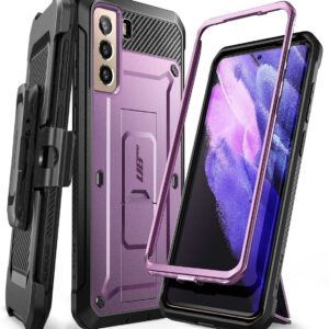 SUPCASE for Samsung Galaxy S21 5G Case with Satnd (Unicorn Beetle Pro), [Built-in Belt Clip] Heavy Duty Shockproof Protective Phone Case without Built-in Screen Protector for Galaxy S21, Violte