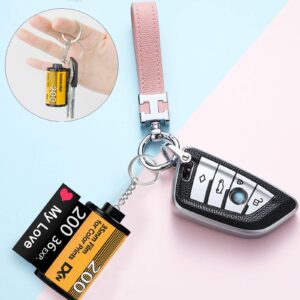 Yananka Personalized Camera Film Roll Keychain with Photo,Custom Personal Roll Keyring,Customized Pictures Gifts for Men Women (10 Photos)