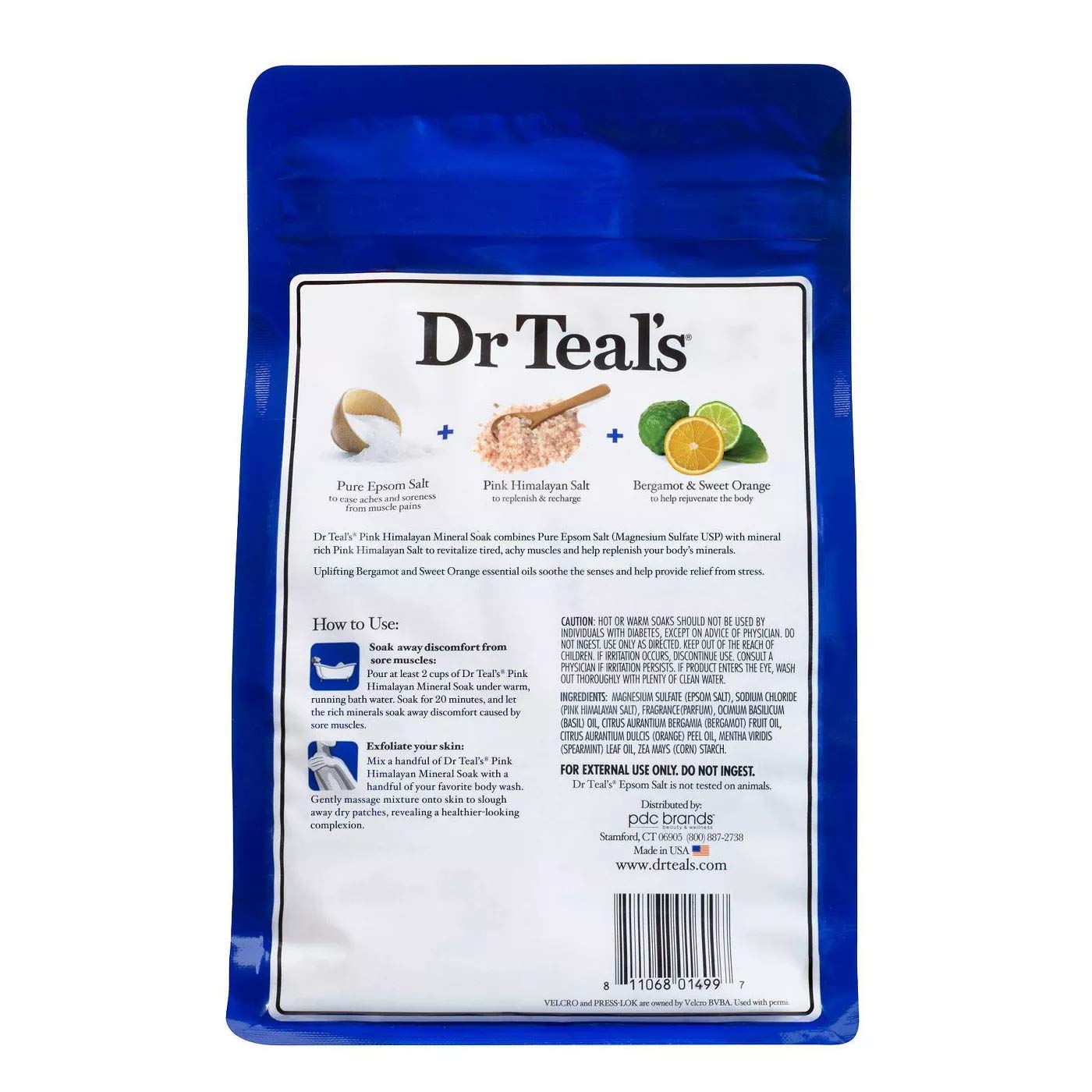 Dr. Teal's Pure Epsom Salt Soaking Solution Gift Set (2 Pack, 3lbs ea.) - Restore & Replenish with Pink Himalayan Salt, Pre & Post Workout with Menthol - Essential Oils Calm Senses & Relieve Stress