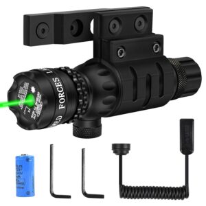 EZshoot BoreSighter for 0.177 to 0.54 Caliber Rifles Handgun and Green Laser Sight with Rail Mount - Include Barrel Mount Cable Switch