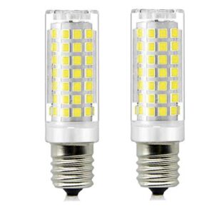 e17 dimmable led bulb, 6000k daylight white for microwave oven appliance, 70w halogen bulb equivalent, 2-pack