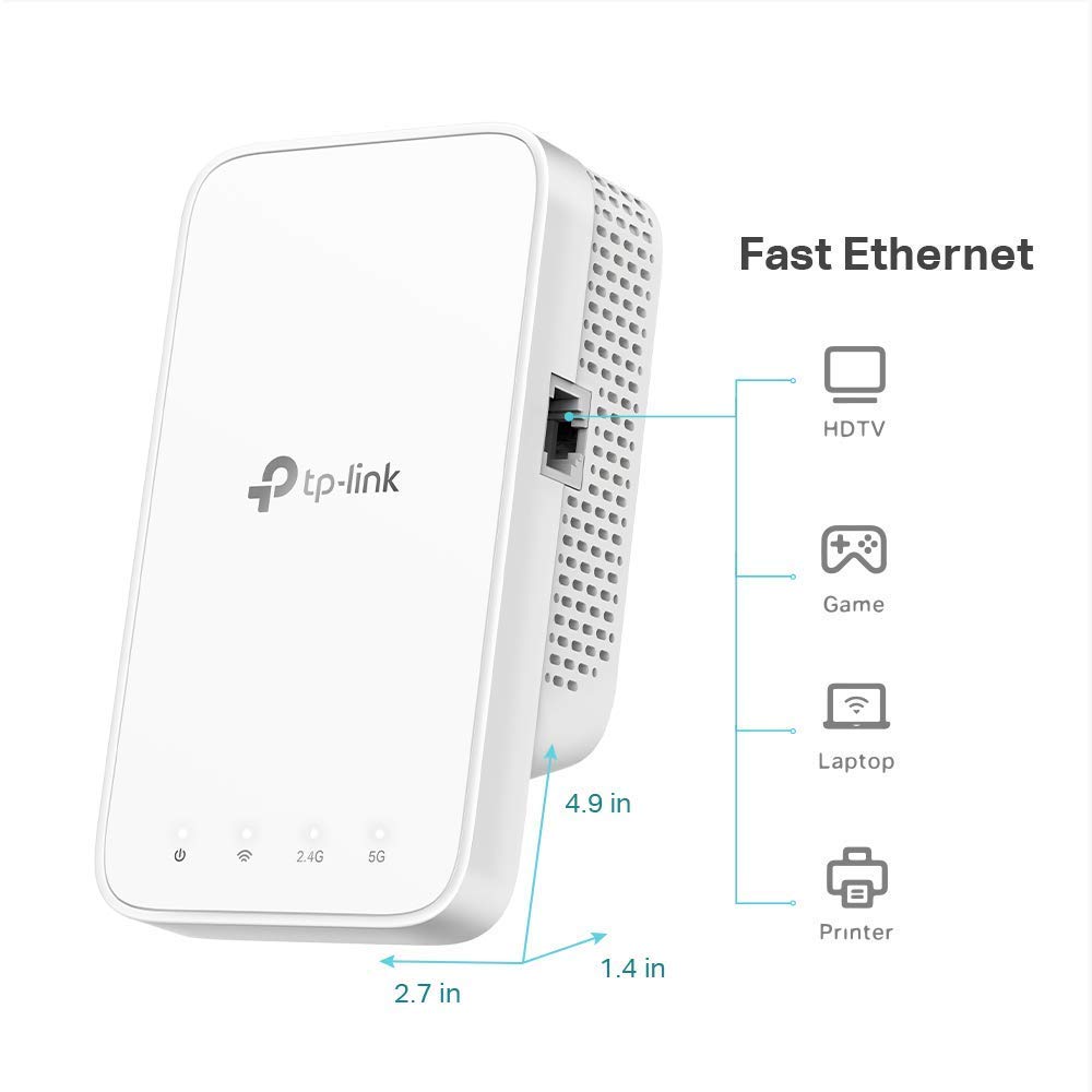 Certified Refurbished TP-Link RE230 AC750 WiFi Extender, Up to 1200 Sq.ft Dual Band WiFi Range Extender, WiFi Booster to Extend Range of WiFi (Renewed)