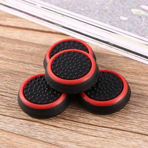 4PCS Joystick Cap Silicone Rubber Thumb Stick Grip Caps for PS5 PS4 PS3 Xbox 360 Xbox One Xbox One X Elite Nintendo Switch Pro Controller Color Red