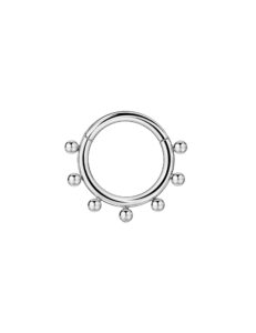 fansing 316l surgical steel septum ring 16g 8mm septum jewelry 16 gauge beaded septum clicker 5/16" septum daith piercing jewelry