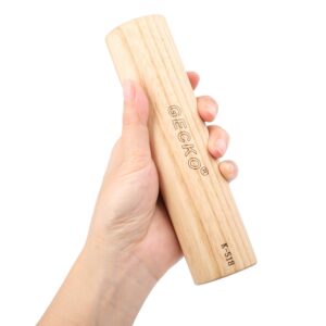 GECKO Maracas Sand Hammer Percussion Shaker Instrument, Wooden Natural Maraca for Adults, Used in Live Performances and Concerts, Suitable for Kahun Drummers, Guitarists and Singers