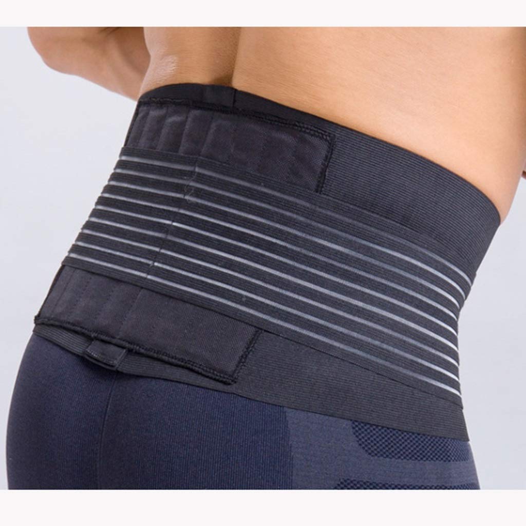 LSRRYD Lumbar Support Belt for Pain Relief and Injury Prevention Dual Adjustable Straps and Breathable Mesh Panels (Size : Large)