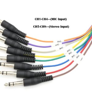 KEYHAO Balanced Snake DB25 to 1/4 inch TRS Analog Recorder Interface Cable 8 Channel (9.84 FT) 25-Pin