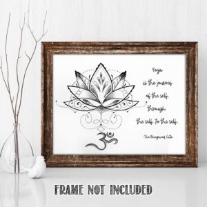 TJ Originals - Yoga is the Journey of the Self Spiritual Quote Decor , Spiritual Quote 11x14 Wall Art , Inspirational Poster Modern Home Art Decoration , Birthday Gifts for Women , Spiritual Quotes Wall Decor , Spiritual Quote Wall Decor , Printed in USA