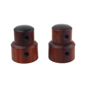 Guyker 2Pcs Red Sandalwood Concentric Stacked Knobs, Dual Dome Control Knobs, High Grade Dome Volume Tone Knob Replacement for Electric Guitar or Precision Bass