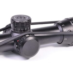 Hammers Lightweight Lever Action Rifle Scope 1-4x20 w/Illuminated Etched Glass Hog Pig Reticle 1inch Tube Weaver Rings Finger Adjustable Lockable Turret Screw Speed Lever