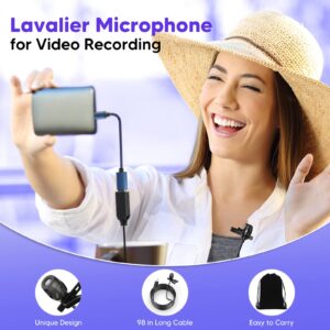 KMAG USB Lavalier Microphone, Lapel Microphone for Computer, USB-C Clip On Mic for YouTube, Recording, Podcasting, Gaming, Interview Omnidirectional Condenser Mic for PC, Laptop, Mac, Smartphone