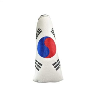 Foretra - Limited Edition Korea Flag Golf Putter Headcover Quality PU Leather Magnetic Closure for Blade Style Putters