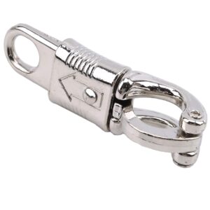 MOONRING Horse Panic Clip Buckle Quick Release Panic Hook Snap Outdoor Sports Accessories, Silver