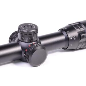 Hammers Lightweight Lever Action Rifle Scope 1-4x20 w/Illuminated Etched Glass Hog Pig Reticle 1inch Tube Weaver Rings Finger Adjustable Lockable Turret Screw Speed Lever