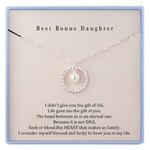 Burning Love Bonus Daughter Necklace from Bonus Mom Step Daughter Presents Sterling Silver Necklace Bonus Daughter Gifts