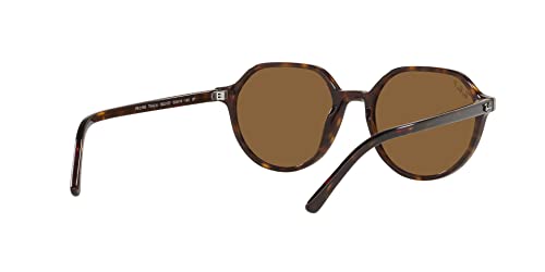 Ray-Ban RB2195 Thalia Square Sunglasses, Havana/Polarized Brown, 53 mm