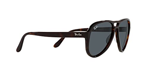 Ray-Ban Men's Rb4355 Vagabond Aviator Sunglasses, Havana/Blue, 58 mm