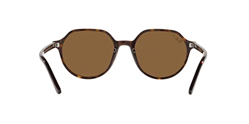 Ray-Ban RB2195 Thalia Square Sunglasses, Havana/Polarized Brown, 53 mm