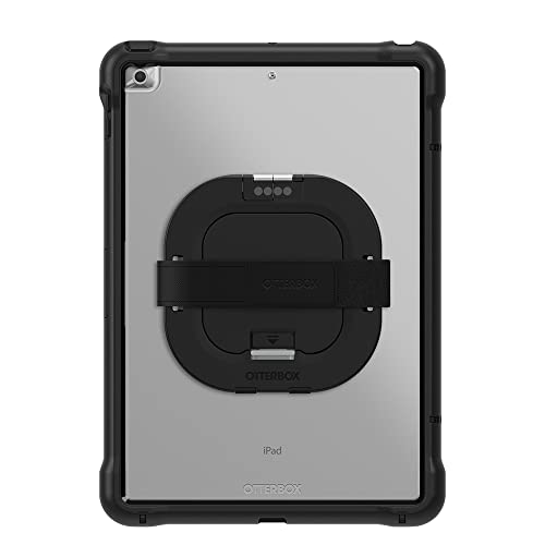 OTTERBOX UnlimitEd SERIES Case with Kickstand & Hand Strap + Screen Protector for iPad 7th, 8th & 9th Gen (10.2" Display - 2019, 2020 & 2021 version) - Non-retail/Ships in Polybag - Clear/Black